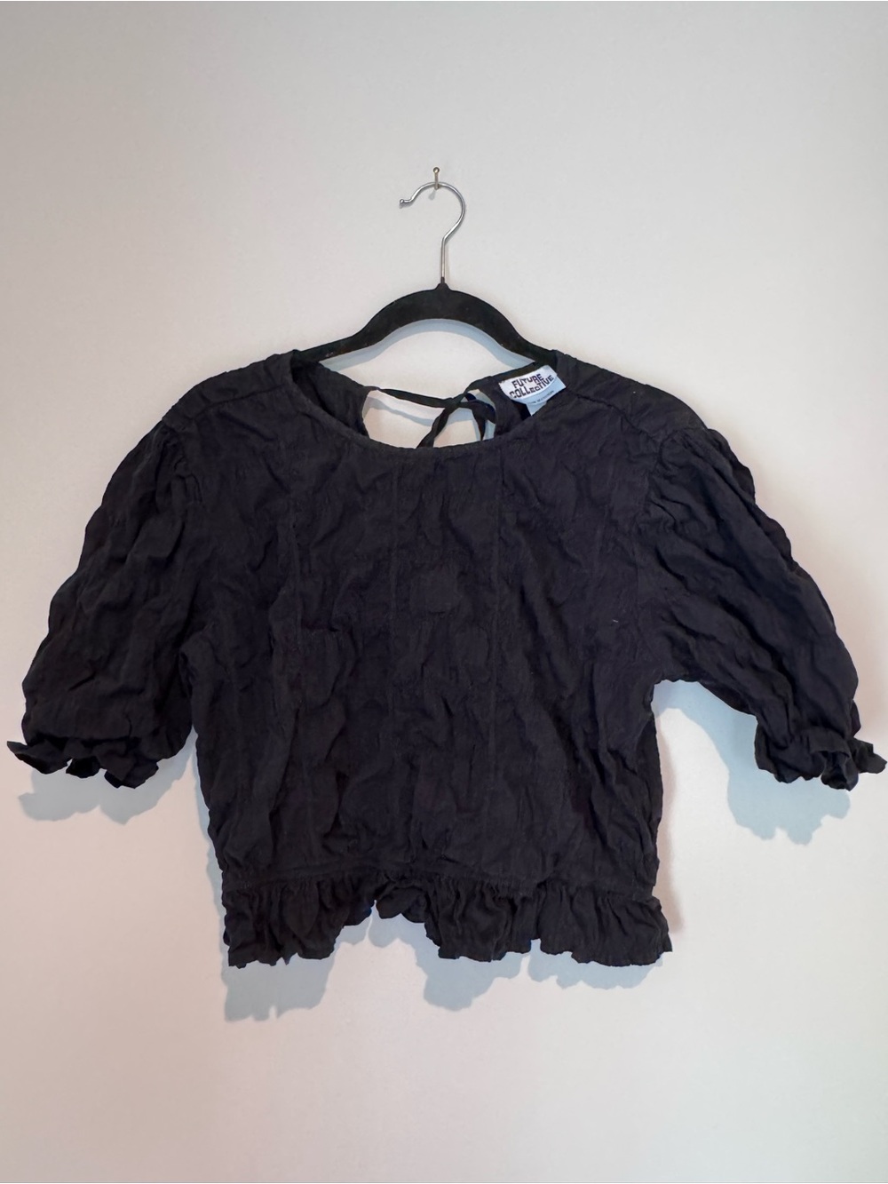 Future Collective Black Women’s Puff Sleeve Textured Top